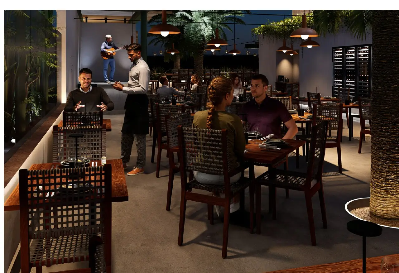Dining room for dinner and private events at N'TRE Cabo San Lucas
